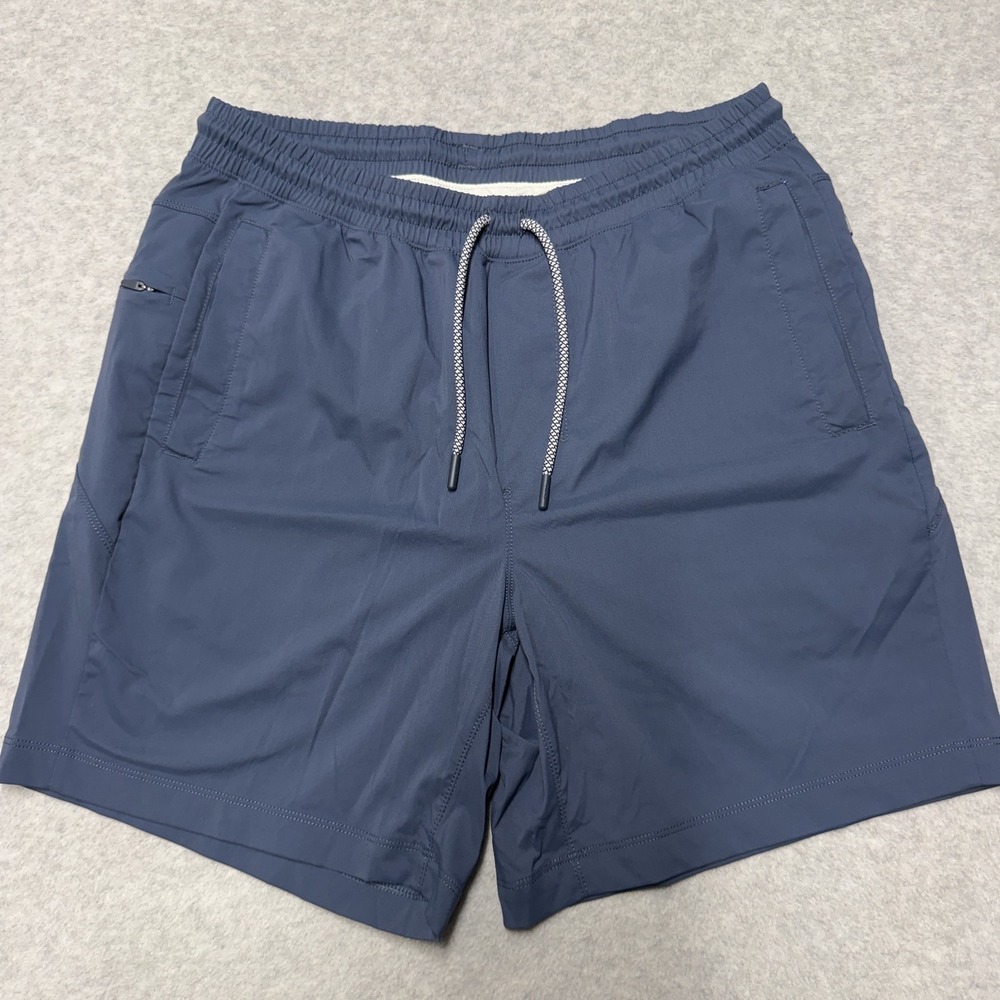 Birddogs Shorts Mens Medium Blue 7in Lined Drawstring Athletic Stretch Gym